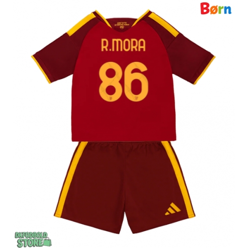AS Roma Rodrigo Mora #86 Replika Babytøj Hjemmebanesæt Børn 2026-27 Kortærmet (+ Korte bukser)